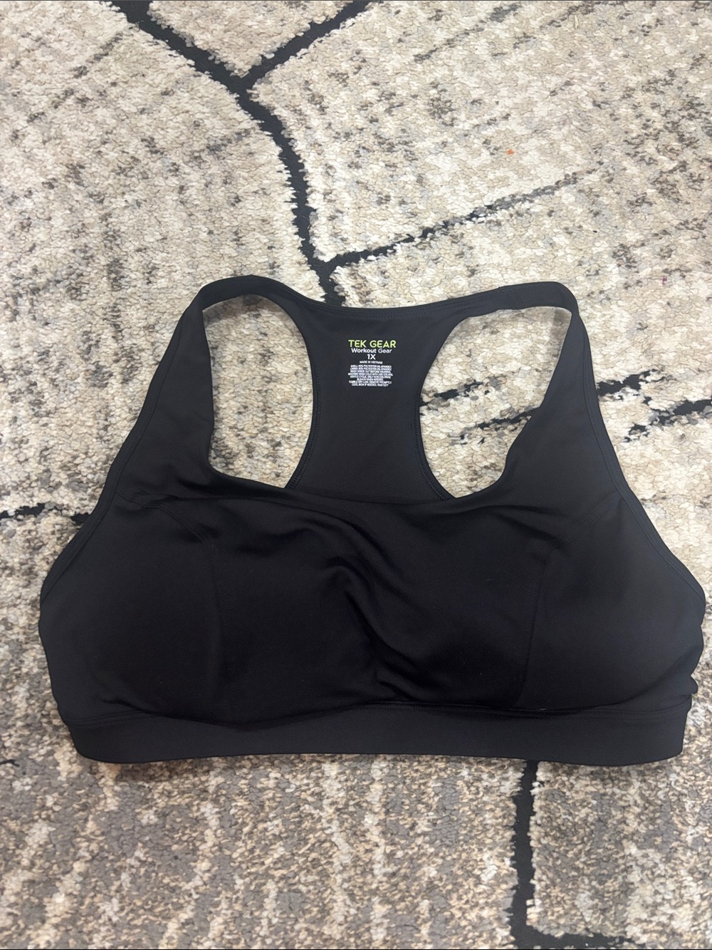 tek gear Black Racerback Seamless Sports Bra